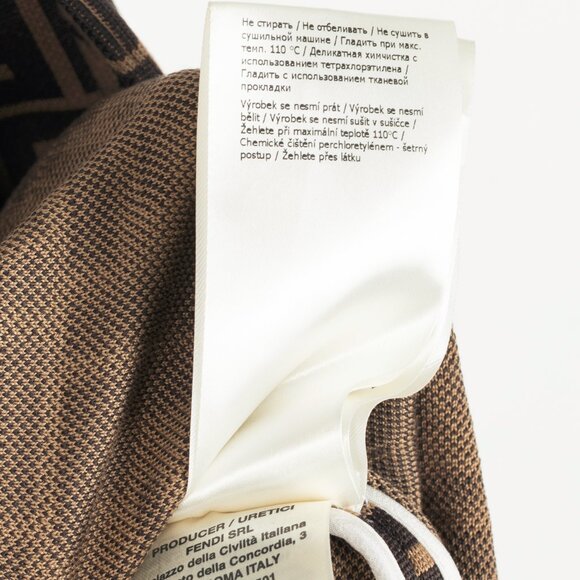 Fendi SS/19 "Mud & Dark Brown" FF-Motif Jersey Oversized Bomber Jacket - Picture 15 of 16